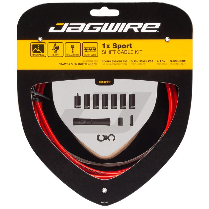 Jagwire 1x kit de changement de vitesse sport - rouge