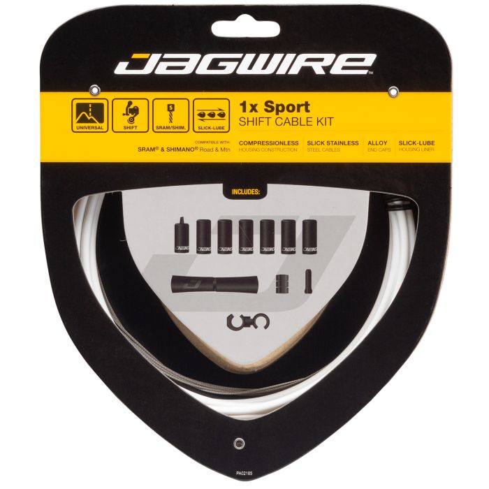 Jagwire 1x kit de changement de vitesse sport - blanc