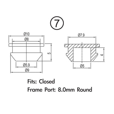 Pack de fiches de cadre Jagwire - type fermé (10 pièces)