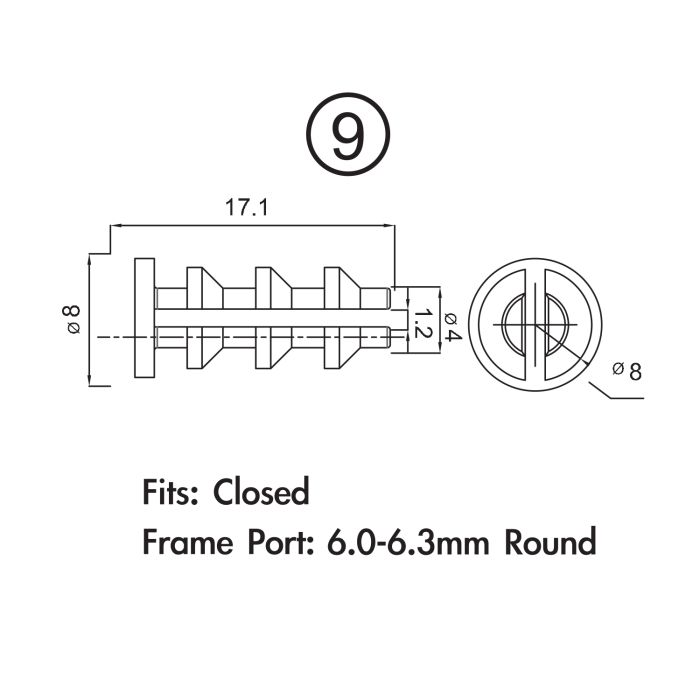 Pack de bouchons de cadre Jagwire - Carter de dérailleur 4 mm (10pcs)