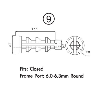 Pack de bouchons de cadre Jagwire - Carter de dérailleur 4 mm (10pcs)