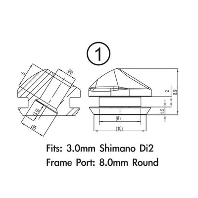 Pack de fiches de cadre Jagwire - type fermé (cadre de 5,7 à 6 mm) (10 pièces)