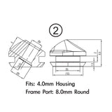 Pack de fiches de cadre Jagwire - type fermé (cadre de 6 à 6,3 mm) (10 pièces) - afbeelding 2
