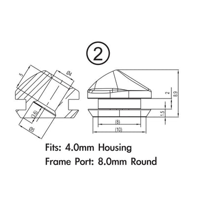 Pack de fiches de cadre Jagwire - type fermé (cadre de 6 à 6,3 mm) (10 pièces)