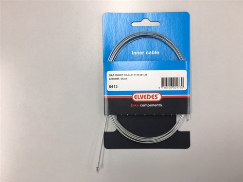 Elvedes Câble intérieur gaz universel 2250mm 7.7 filetage V-nipple (sur carte)