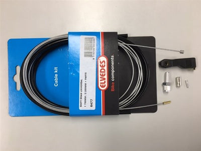 Jeu de câbles de transmission Elvedes SRAM universal 1700 2250mm galvanisé - noir (sur carte)