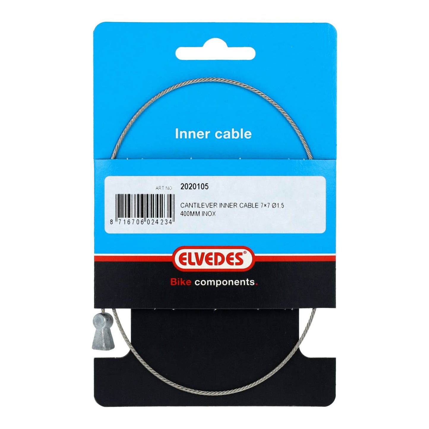 Elvedes Rem Inner Cable Ø1,5 mm 400 mm en acier