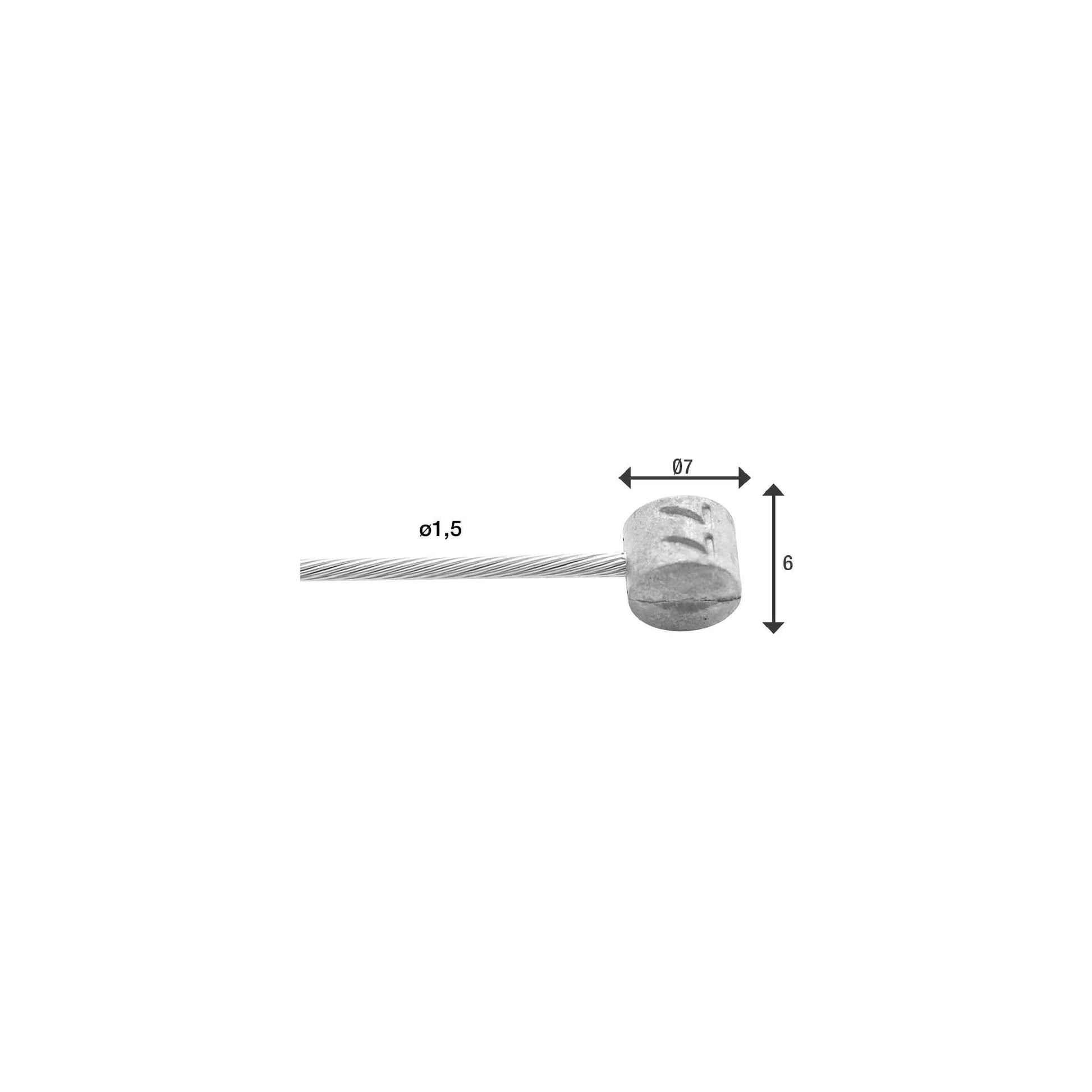 Câbles intérieurs de frein Elvedes 2250mm inox Slick Ø1.5mm T-nipple (100 pièces)