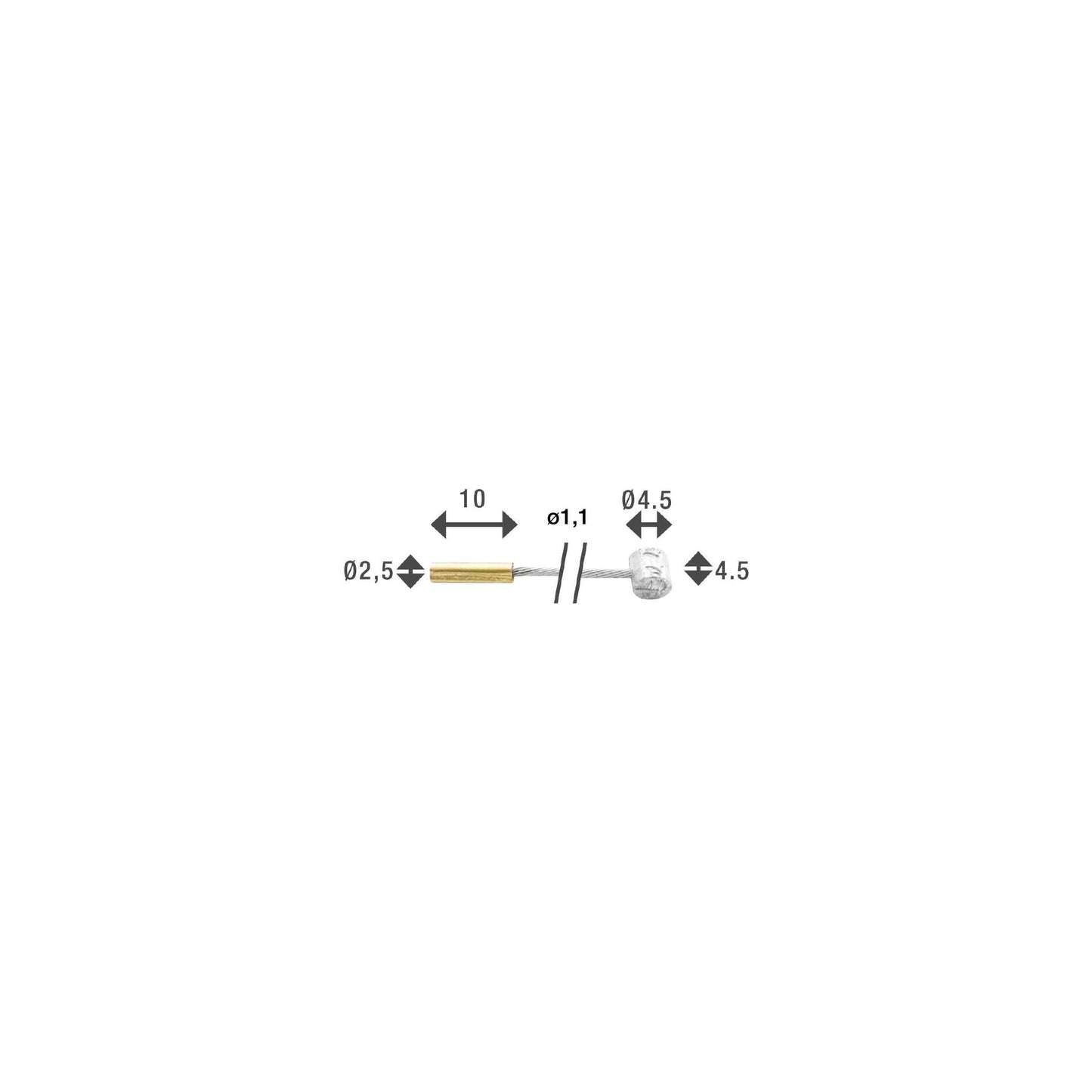Elvedes Engrenage de câble intérieur SA 2250 mm argent 6451 18