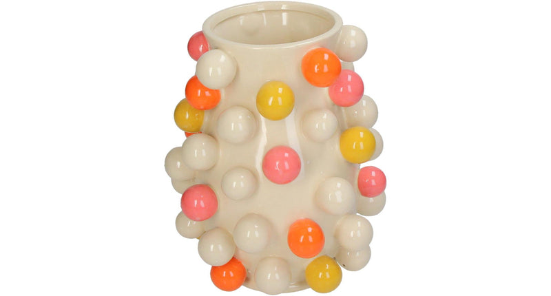 Hd collection vase boules grès multi 21x21x26cm