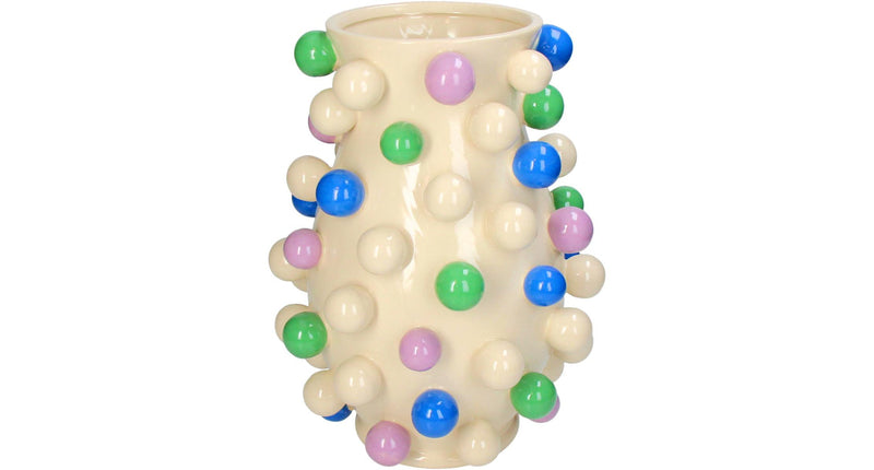 Hd collection vase boules grès multi 24,7x24,7x34cm