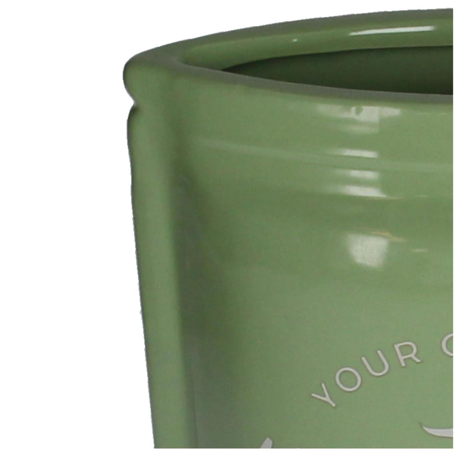 Vase Kersten faïence matcha 16x9x22,5cm