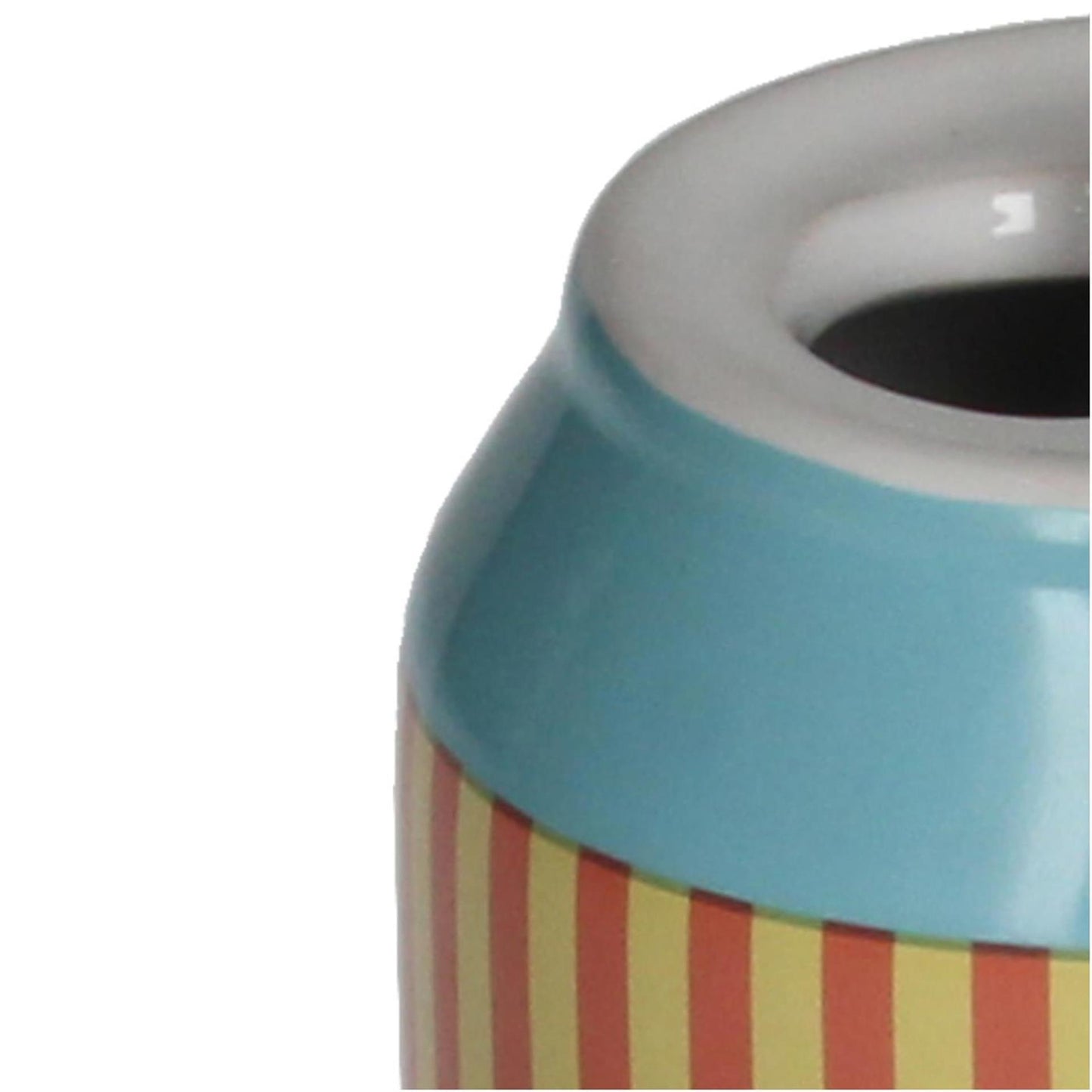 Vase de Noël en fer blanc en faïence h11,3 cm