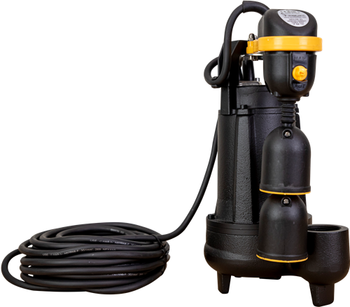 Pompe submersible pour eaux usées, flotteur vertical