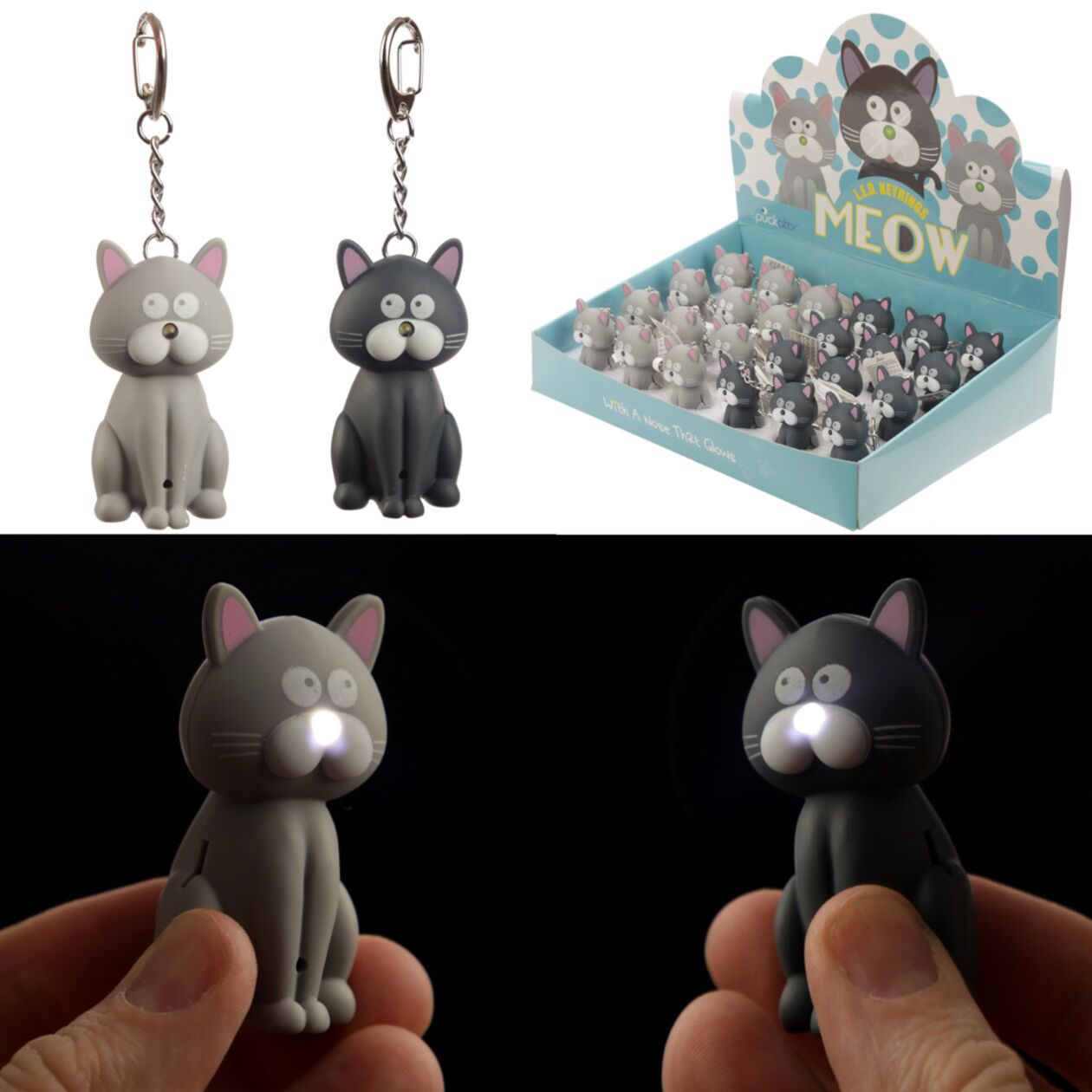 Cat Light Sound Meow Key Ring