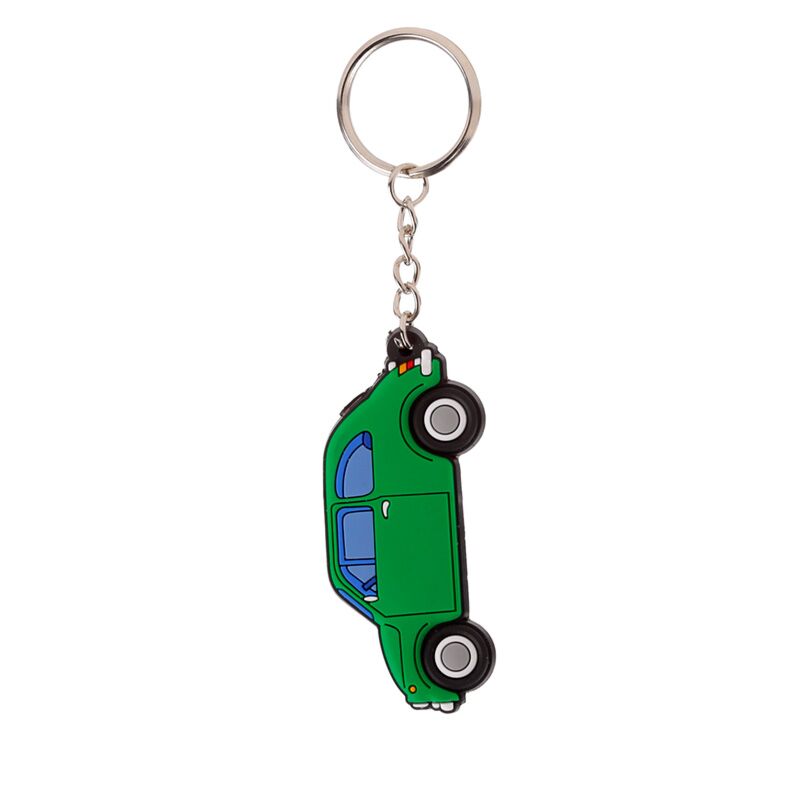 Fiat 500 Green PVC Key Ring