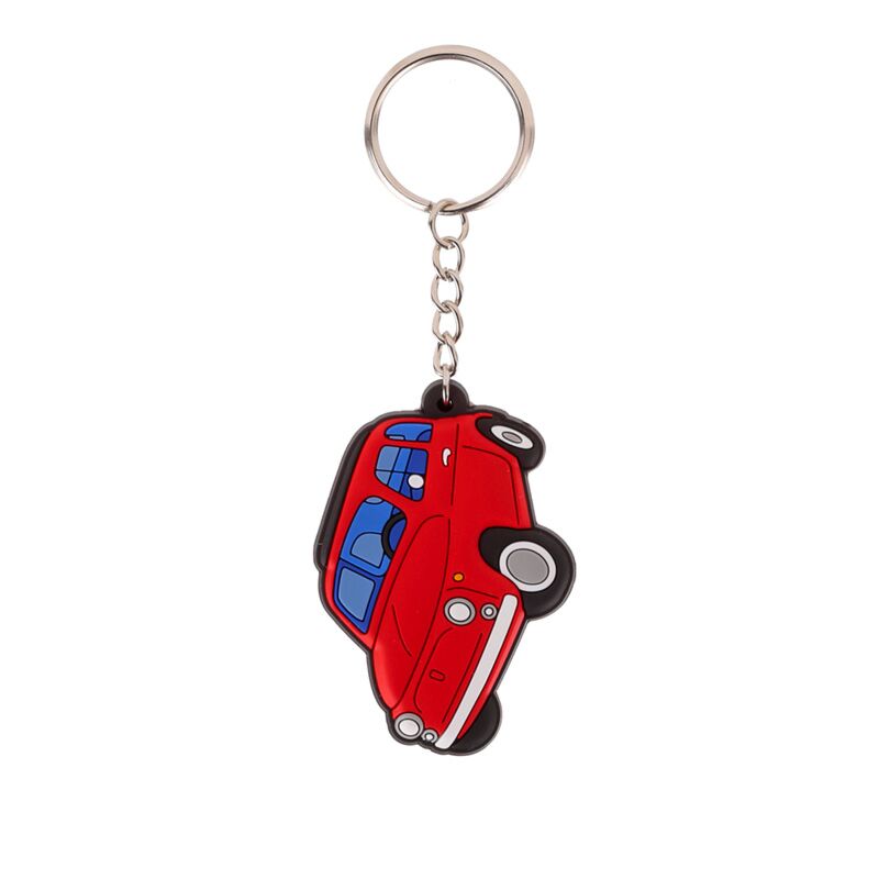 Fiat 500 RED PVC Key Ring