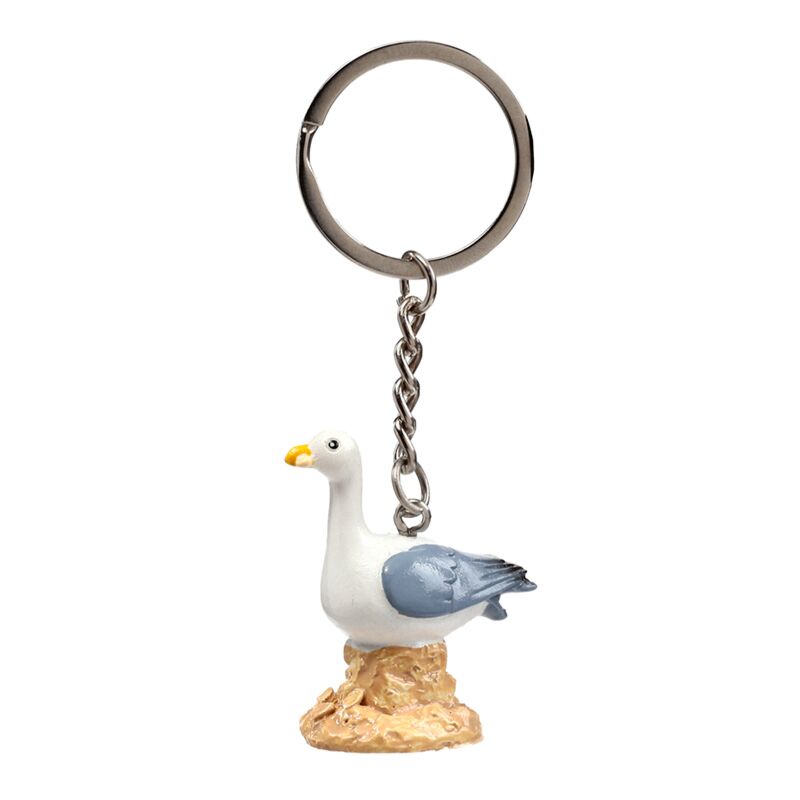 Bouée de Seagull Zieeeuw sur le trousseau de roche