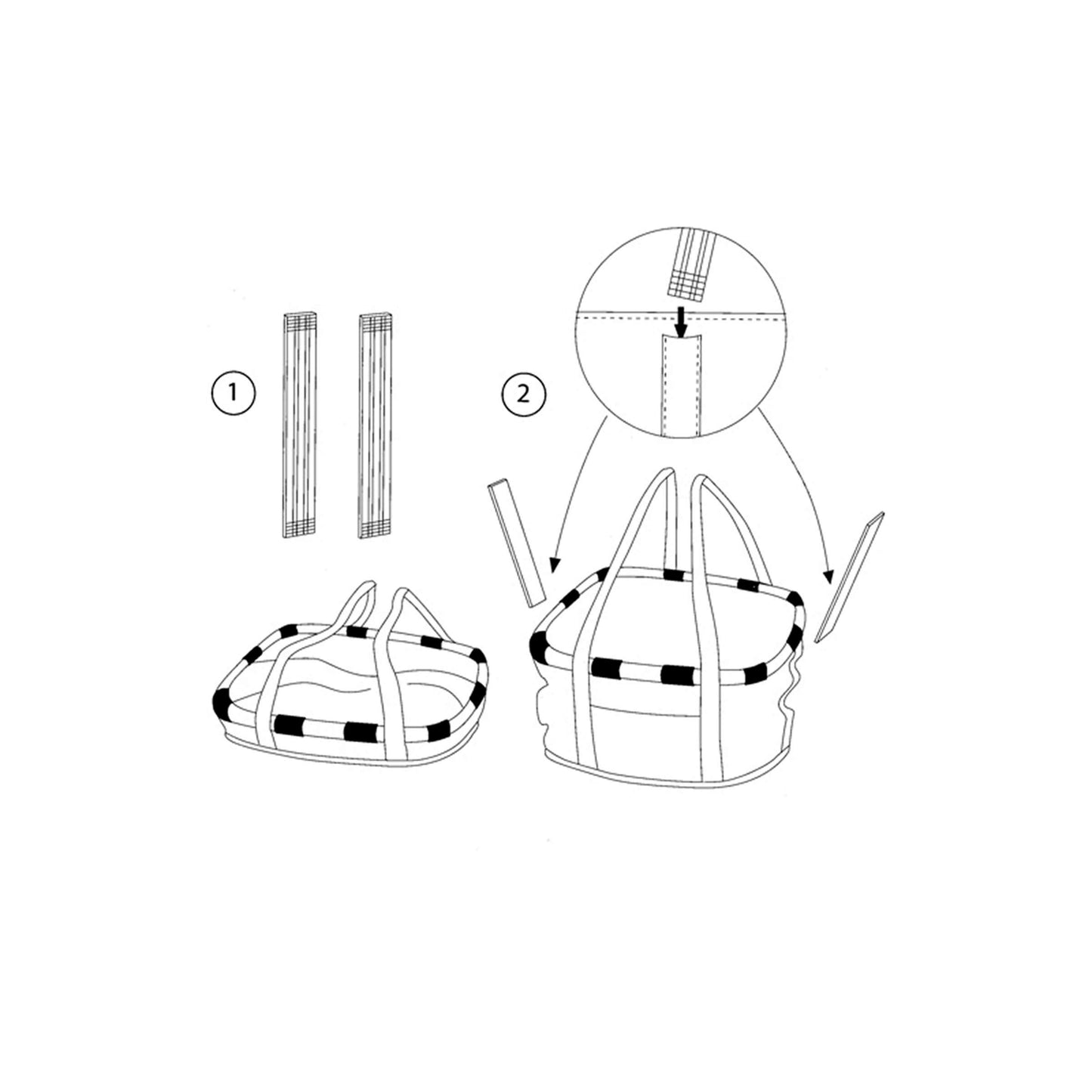 Klickfix mandtas 15l zèbre