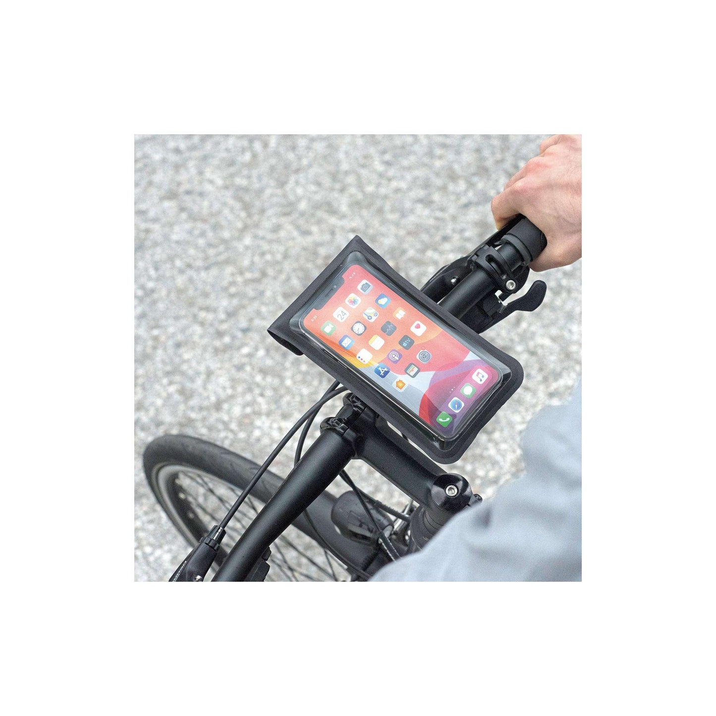 Sac de téléphone klickfix lumière m noir