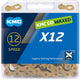 Chaine Kmc x12 12v 126l ciré ti-n or