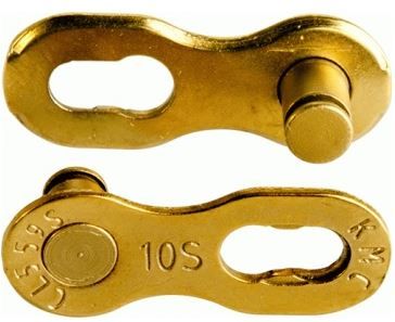 KMC Bicycle Chain Missing Link 10r Gold 5.88 mm