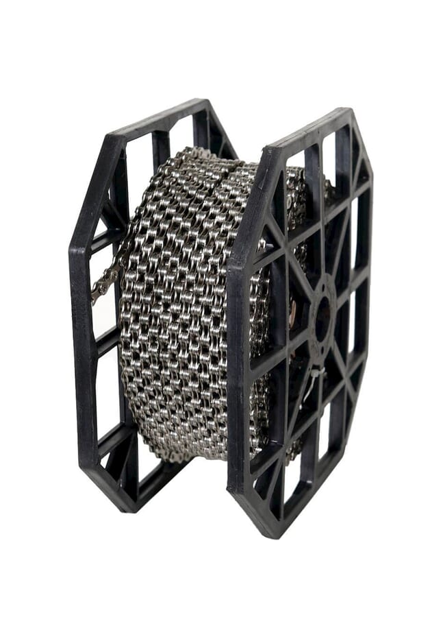 Chaîne à rouleaux Kmc x12 argent noir 50mtr
