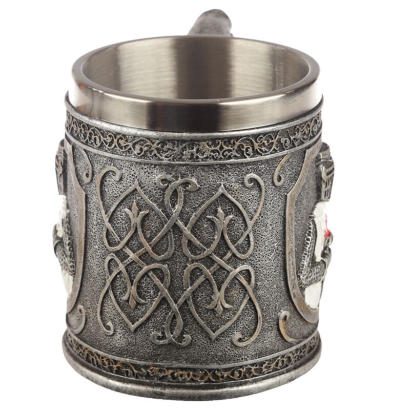 Tasse de consommation de chevaliers médiévale décorative