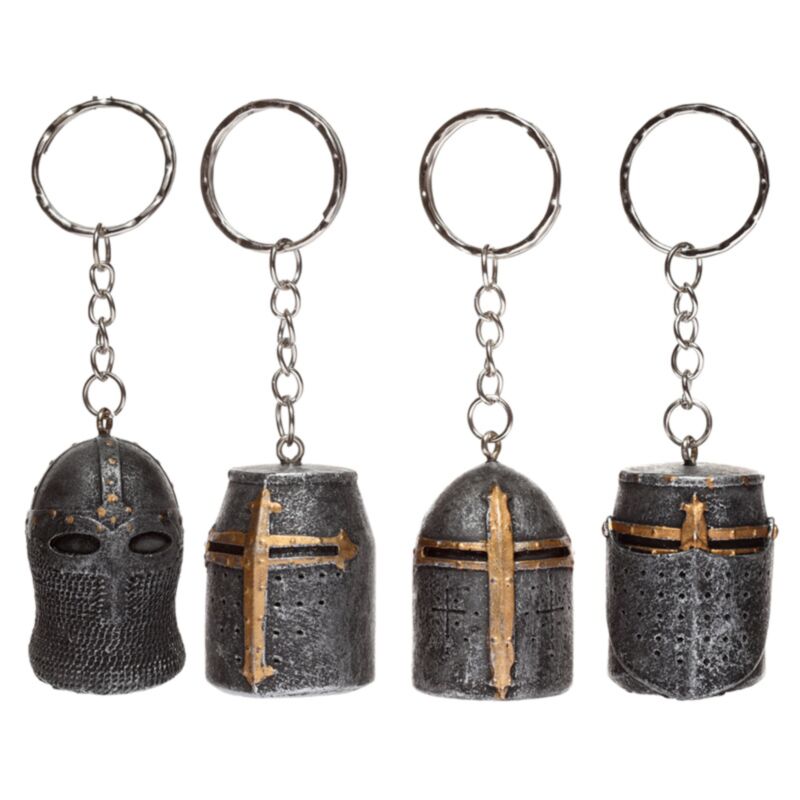 Anneau de clé de casque de chevalier médiéval