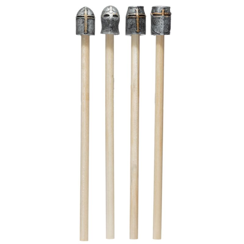 Crayon de chevalier médiéval avec toit de casque