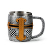 Décorative Medieval Knight Silver and Gold Color Caske Bière tasse de bière