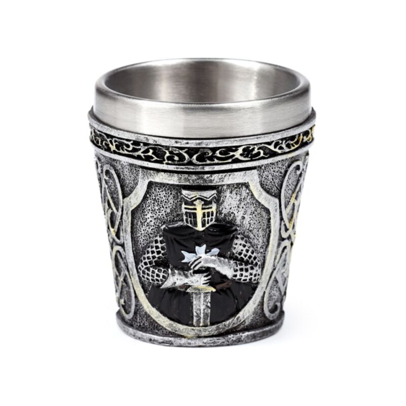 Verre de vitre de vitre de coup de poing noir de Knight médiéval