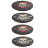Roses tête de mort set de 4 sous-verres
