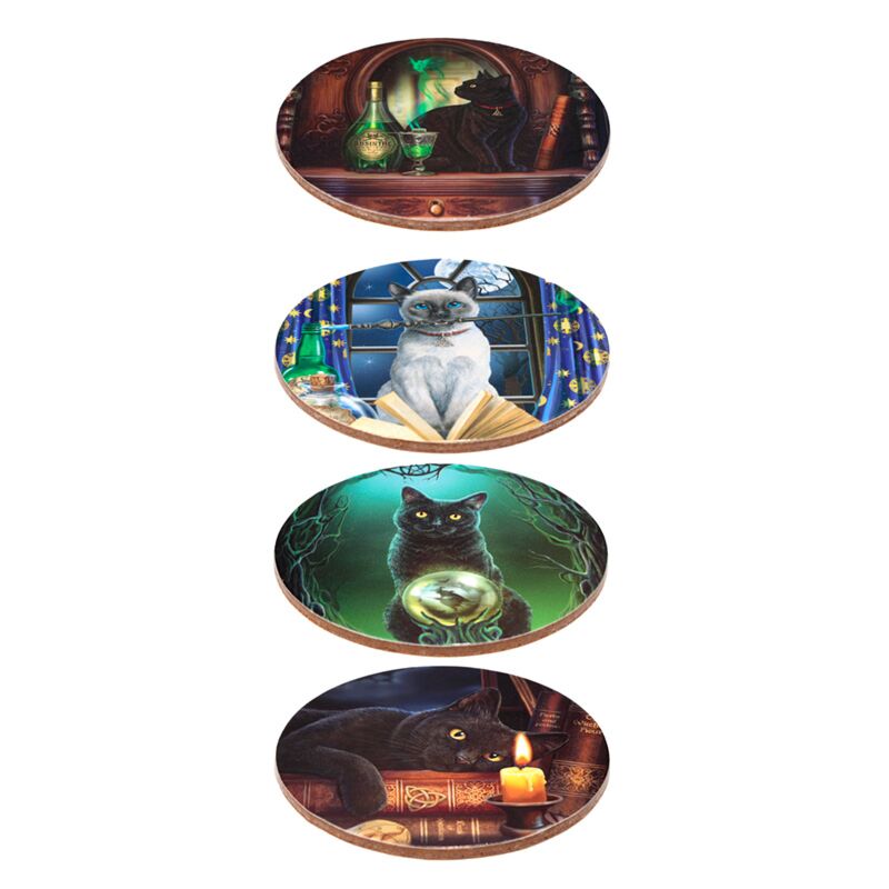 Lisa Parker Magical Cat Set 4 Coasters