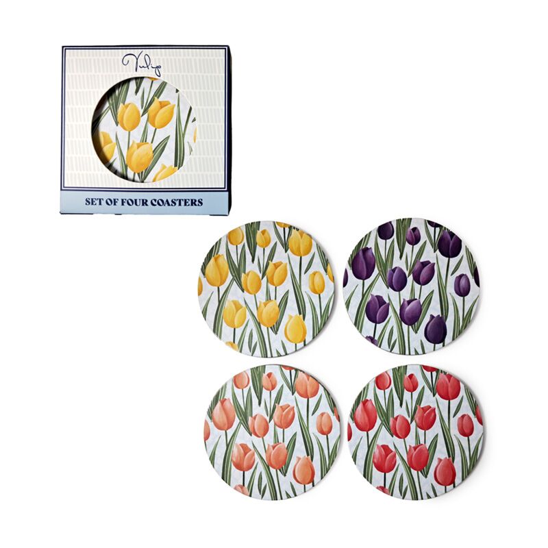 Set de 4 sous-verres Tulipes