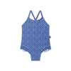 Léopard | Maillot de bain UV des filles bleues