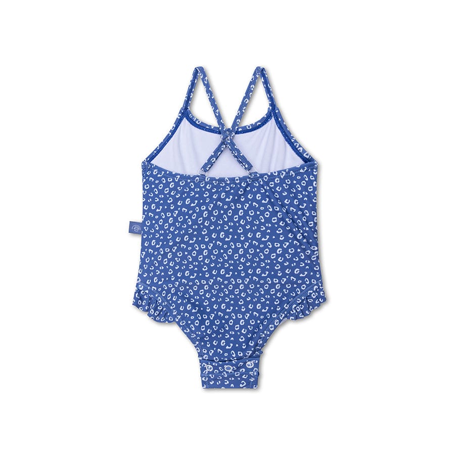 Léopard | Maillot de bain UV des filles bleues