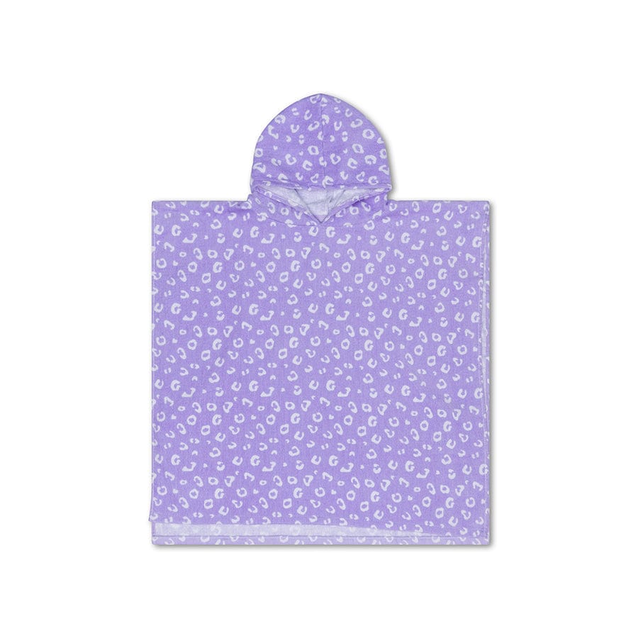 Léopard | Lila Strandponcho 65 x 65 cm