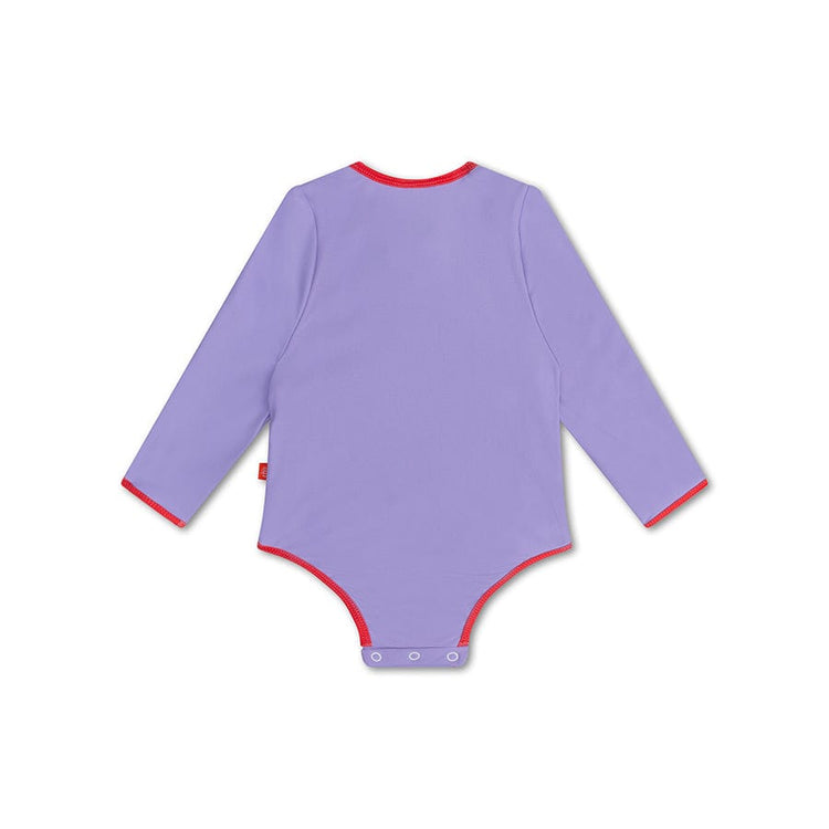Tons emblématiques | Troisse de bain UV des filles violettes à manches longues