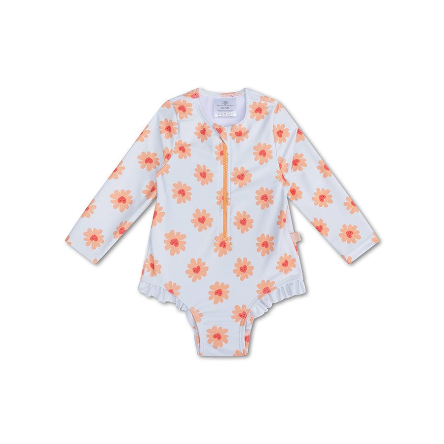 Amour floral | Fissure de baignade UV de filles multiples à manches longues
