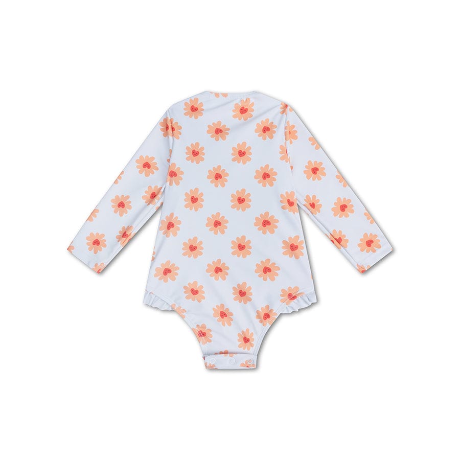 Amour floral | Fissure de baignade UV de filles multiples à manches longues