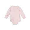 Sunset Grid | Troisse de bain UV Girls Orange White avec manches longues