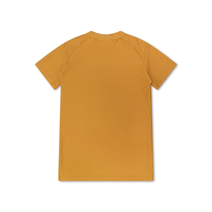 Tons purs | Chemise de natation UV jaune avec manches courtes