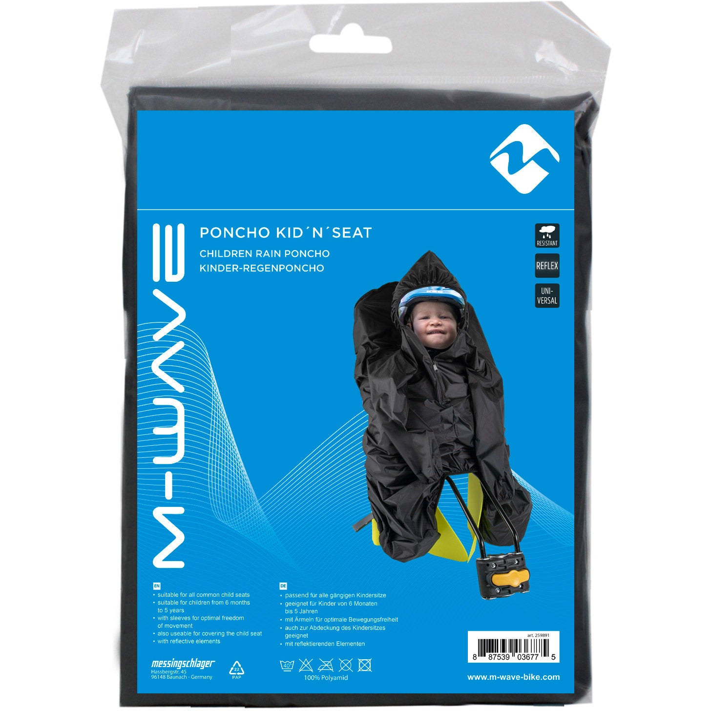 M-wave m-wave poncho kid`n'seat rain poncho