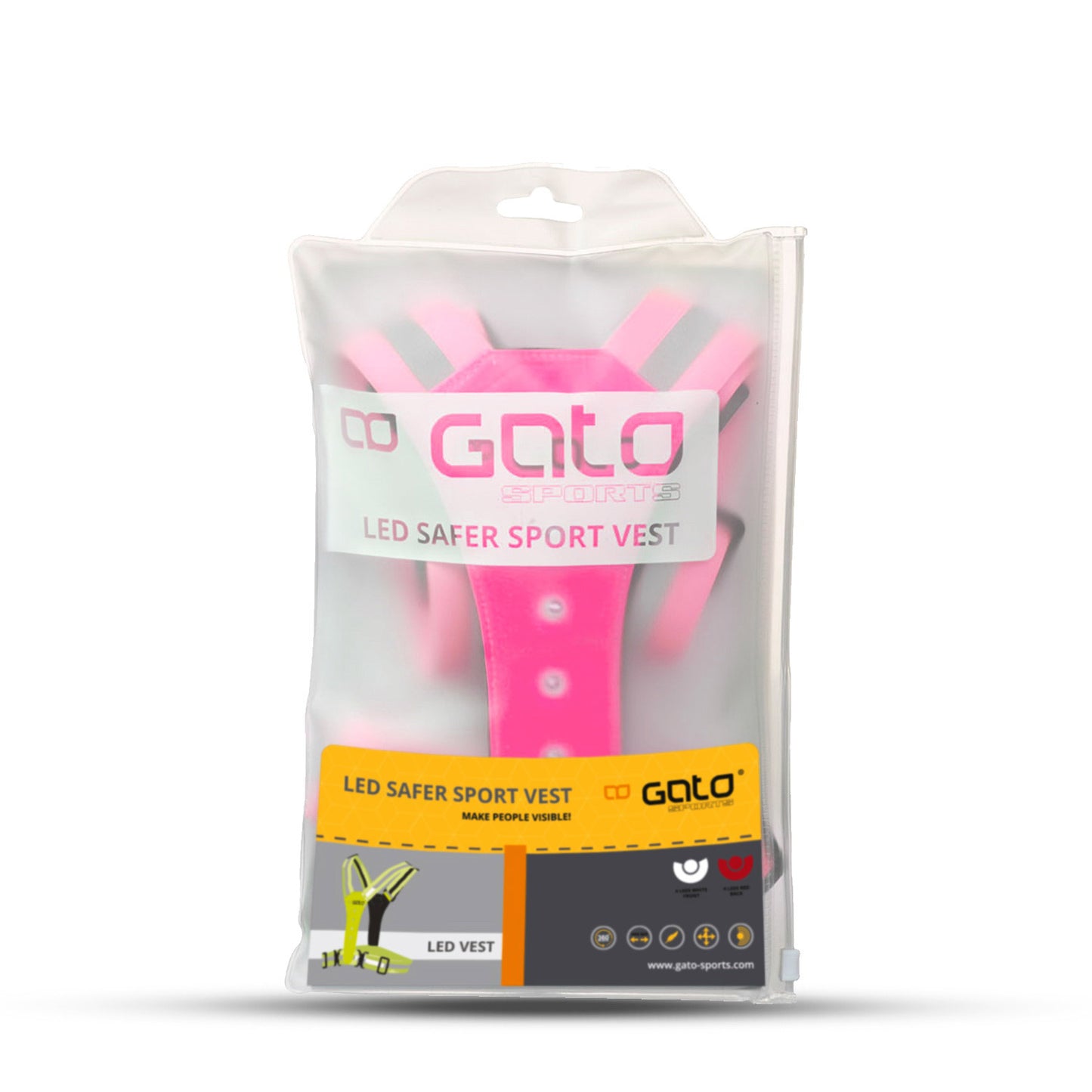 Gilet LED Gato Safer Sport rose vif taille unique