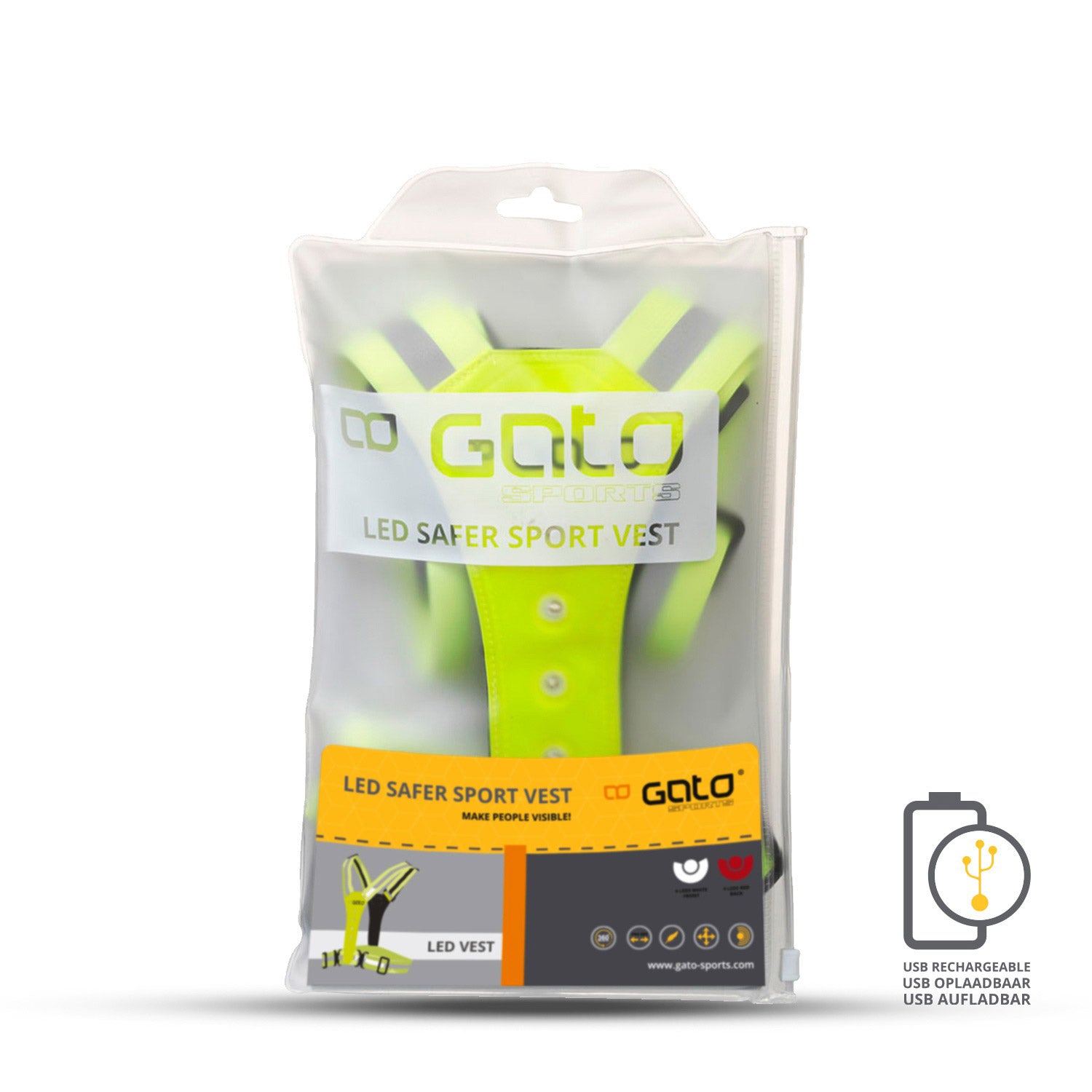 Gato Sport Vest Sport LED USB Neeungeel One Size