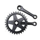 Crankset 36t spieloos 125 mm noir