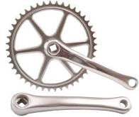 Pédalier Fausto 44T-170Mm Alu Argent