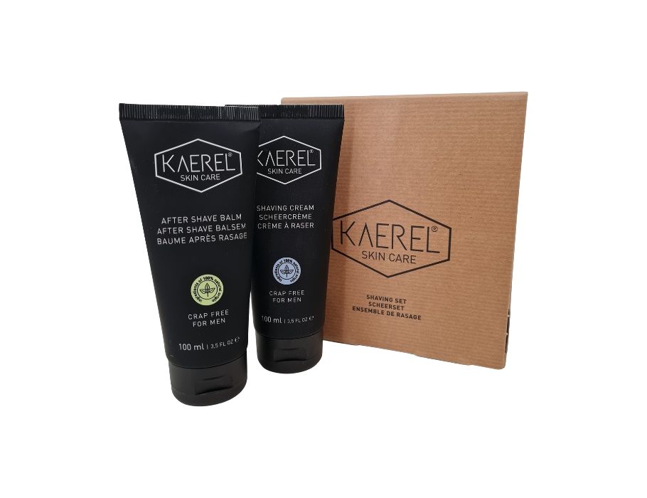 Kaerel Skin Care Scheerset: Crème de rasage + après le baume de rasage