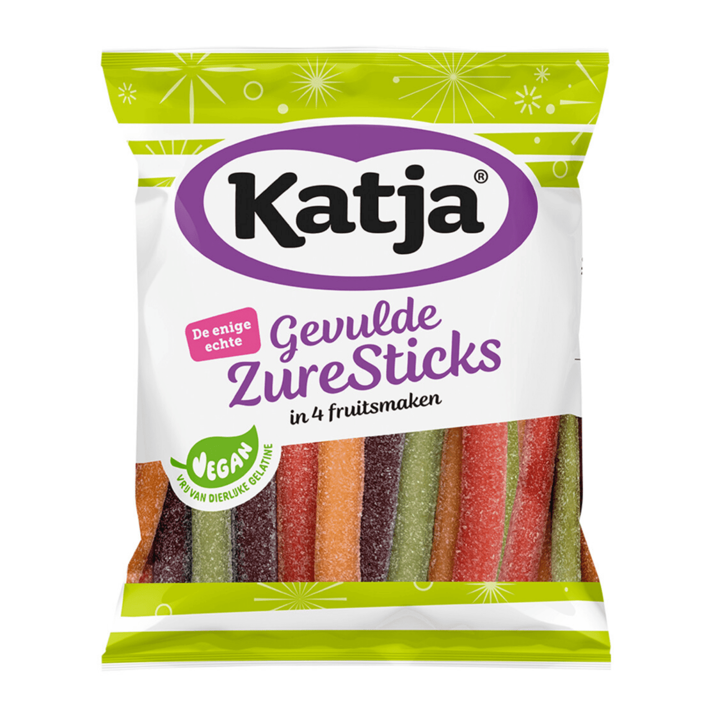 Sachet de bâtonnets aigres fourrés Katja (20x 125gr)